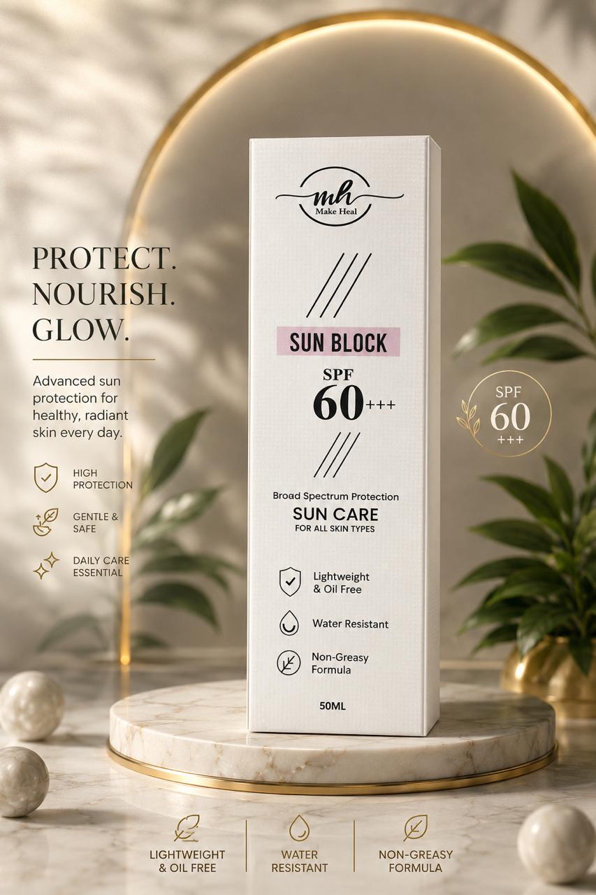 Make Heal Sun Block SPF 60+++ — Advanced Daily Sun Protection